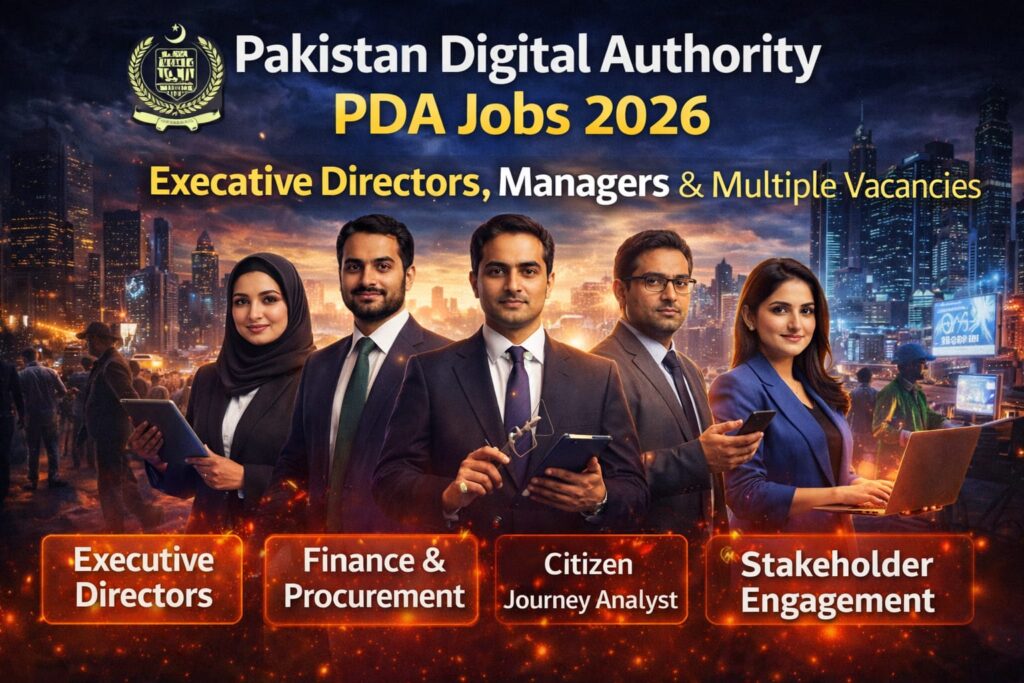 Pakistan Digital Authority PDA Jobs 2026 – Executive Directors, Managers & Multiple Vacancies