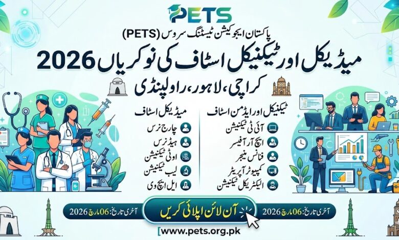 Pakistan Education Testing Service (PETS) Jobs