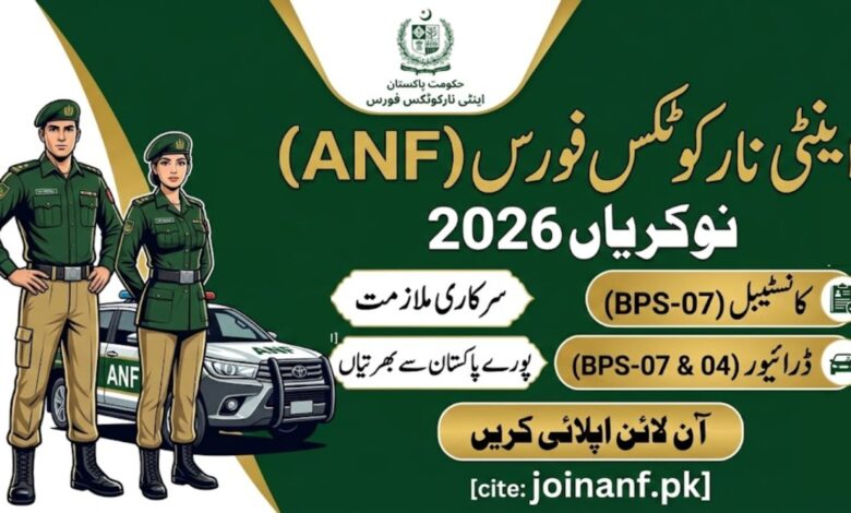 Anti Narcotics Force (ANF) Jobs
