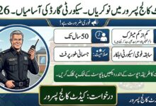 Latest Cadet College Pasrur Jobs 2026