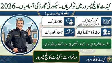 Latest Cadet College Pasrur Jobs 2026
